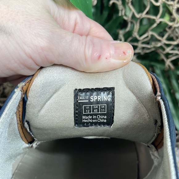 Call It Spring Navy Blue Mens Oxfords Lace up size 12 - Picture 7 of 9